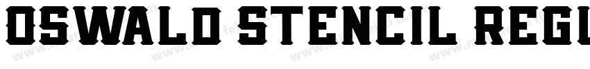 Oswald Stencil Regul字体转换